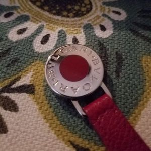 ❤NWOT AUTHENTIC BULGARI BVLGARI Key Ring Hot Red!
